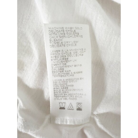 James Perse Vintage Boxy Tee White Long Sleeve Cotton Womens 3/L - Picture 9 of 10